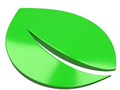 Leaf Symbol Low-poly 3D model