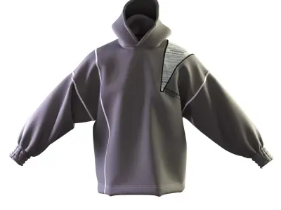 Sport Hoodie Low-poly 3D model