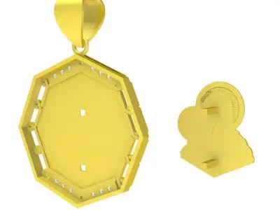 Luxury Virgin Mary and Child Religious Pendant 3D Model  116a 3D print model