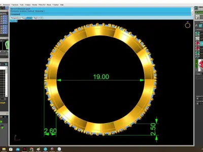 Luxury Interlocking Diamond Band Ring 3D Model 4072 3D print model