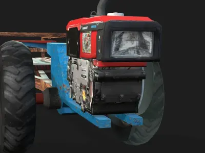 Small tractor 3D 3D model