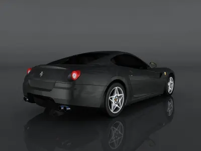 Ferrari 599 GTB Fiorano Low-poly 3D model