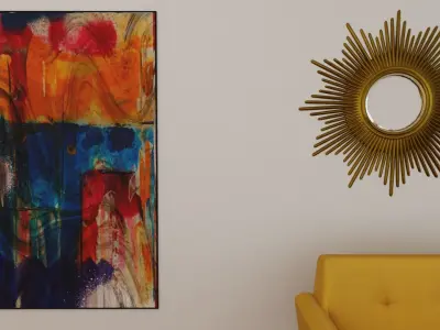 Mid-century Modern Living Room 3D model