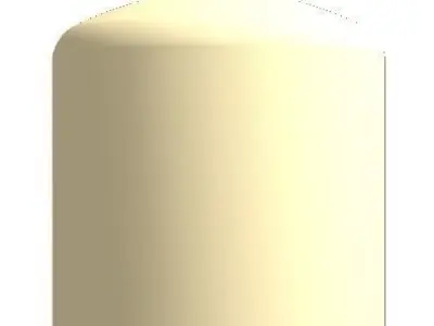 Pillar candle 10cm high Free low-poly 3D model