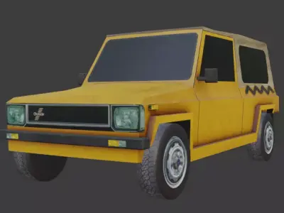 Automeccanica Zebra Low-poly 3D model