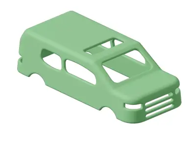 Plastic Passenger Car Body Toy 3D model