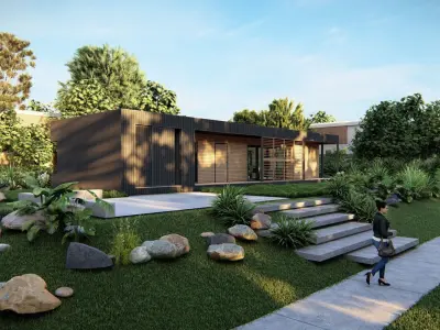 Forest villa-Casa Scene-Modern Villa 3D model