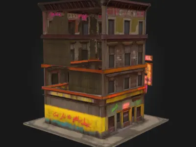 Grand Facade Model  Majestic Entrance to Architectural Realms 3D model