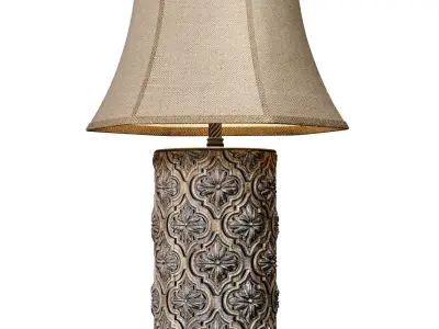 Aged Bronze Arabic Oriental Nightstand bedside Table Lamp 3D model
