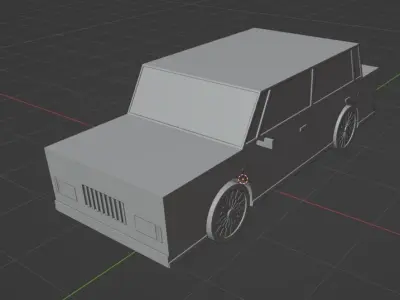 Simple Car Low-poly 3D model