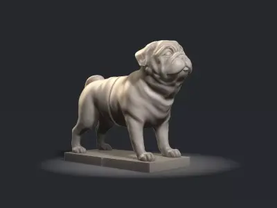 PUG Book-holder  3D print model