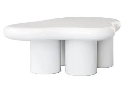 Modern Smooth Wood Abstract Coffee Table 3D model