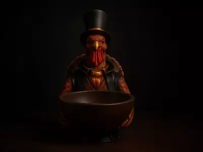 Turkey Candy Bowl Holder Festive 3D Printed Holiday 3D print model