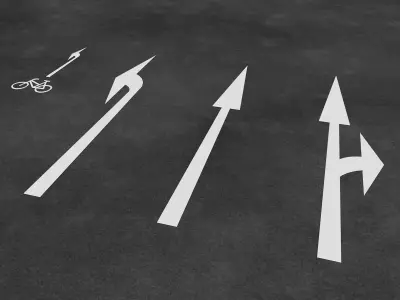 Street Arrows Road Arrows European Low-poly 3D model