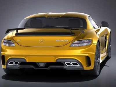 Mercedes SLS AMG BLACK 2015 VRAY 3D model