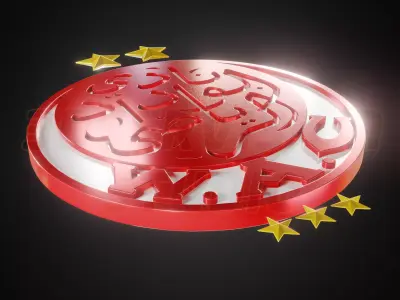 Wydad AC Casablanca logo - Cinematic - 3D print 3D model