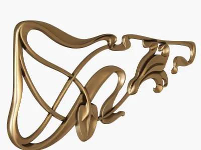 art nouveau decor for cnc 3D model