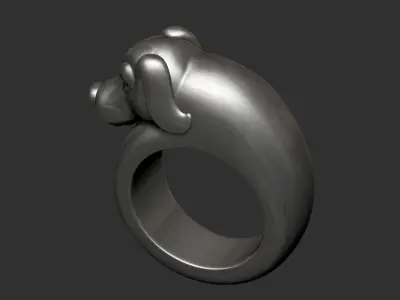 dog ring 3D print model