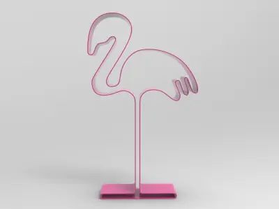 Flamingo Decor Low-poly 3D model