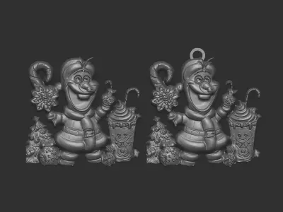 christmas olaf tree decor   3D print model