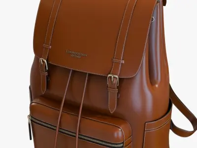 Leather Luxury Backpack  Low-poly 3D model