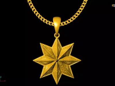 Star pendant charms - one inch pendant 3D print model