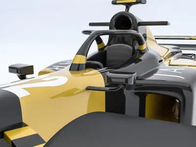 Formula 1 car model 09 Low-poly 3D model