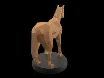Parametric Horse Low-poly 3D model
