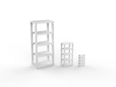 Bookcase Miniature with 3 Different Sizes 3D print model