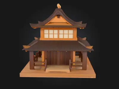 Pagoda Serenity  Tranquil Temple Architecture 3D model