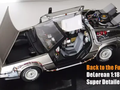 Back to the Future 1 DeLorean 1-18 Scale Super Detailing Parts 3D print model
