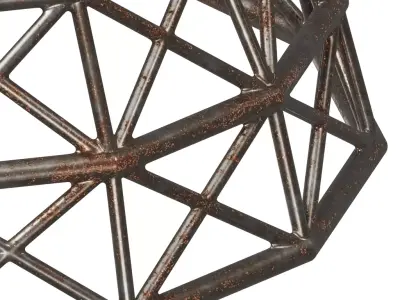 Rusty Steel Dome Structure 3D model