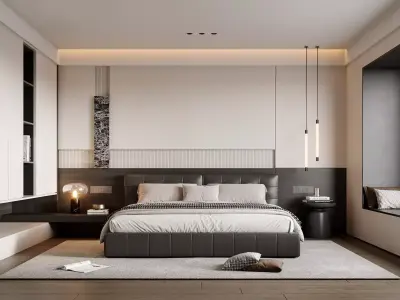 Modern Luxury Bedroom 3D Model 3D model