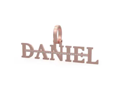 Model 1148 Daniel Name Pendant Stripe Diamond 3D print model