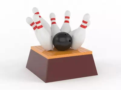 Bowling Trophy 3D model