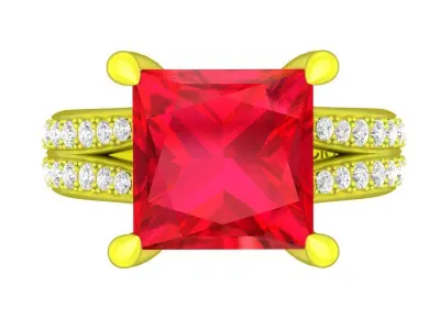 A5278 Italy Diamond Women Fashion Ring 3D print model