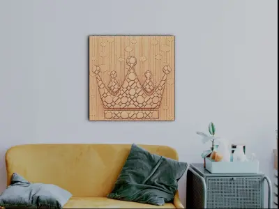 The Emperor crown decoration 3D print model