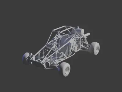 KART sports vehicle - NO 1 Low-poly 3D model