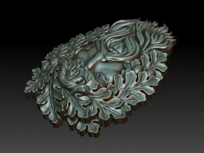 Greenman greek head 3D print model