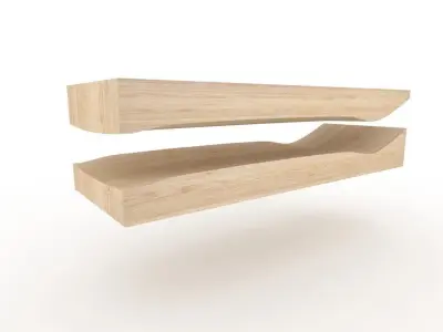 Old school shape skateboard mold- ready to be milled 3D model