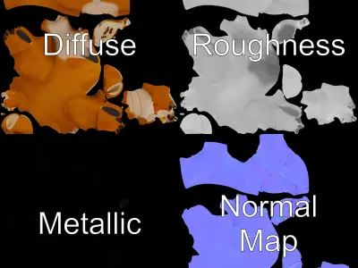 Kangaroo Plush Toy D Model Pack Low-poly 3D model