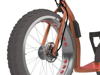 super realistic electric scooter Free 3D model