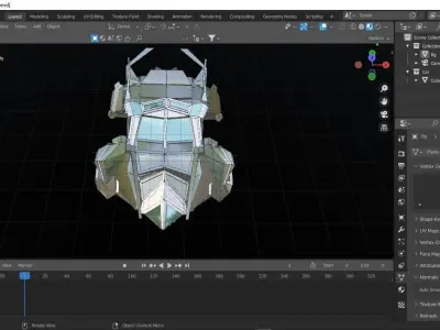 Futuristic Car Low-poly 3D model