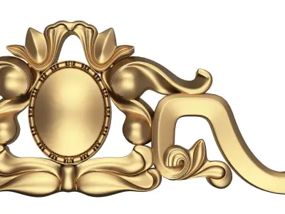 Carved Plaster Molding Decoration 07 Low-poly 3D model