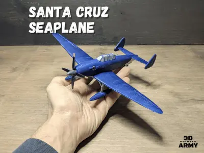 Santa cruz seaplane air racer - STL files for 3D printing Free 3D print model