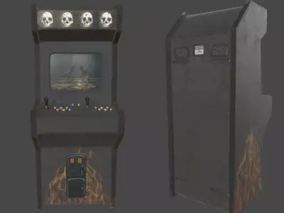 Arcade Machine Low-poly 3D model