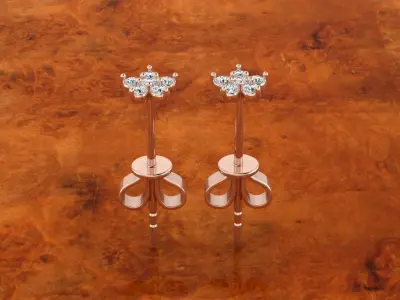 Diamond Jewelry Earring 3D print model