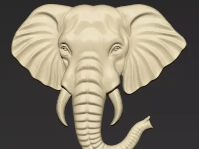 Elephant Head A62 3D print model