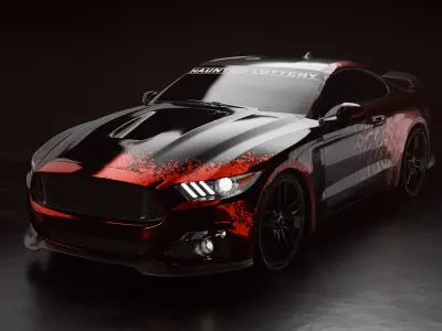 Modern Muscle Car 3D model