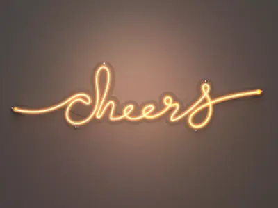 Cheers - Neon Sign 3D model